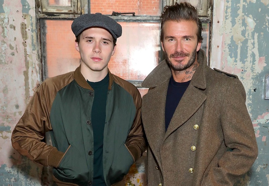 Дэвид Бекхэм с сыном Бруклином / Фото: usmagazine.com