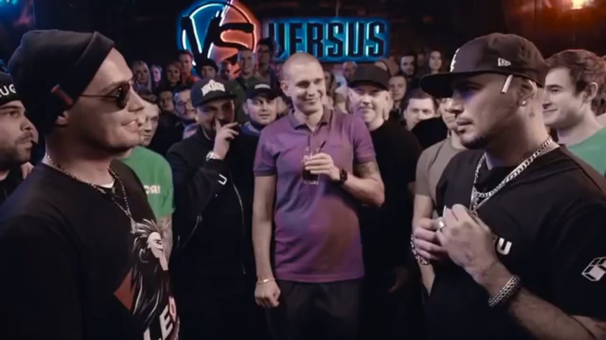 Кадр из видео Versus-баттла между Гуфом и Птахой