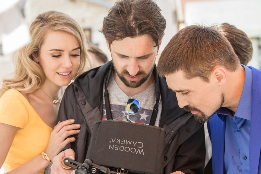 Ксения Сухинова, Леонид Колосовский и Дима Билан на съемках​Фото: Пресс-служба Димы Билана