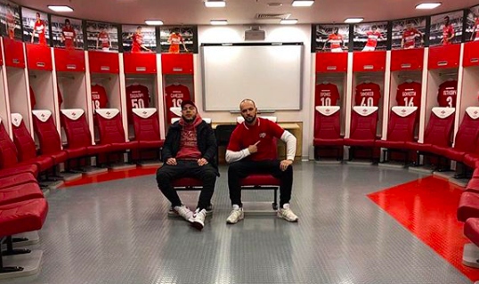 ST в святая святых — раздевалке «Спартака»Фото: Instagram