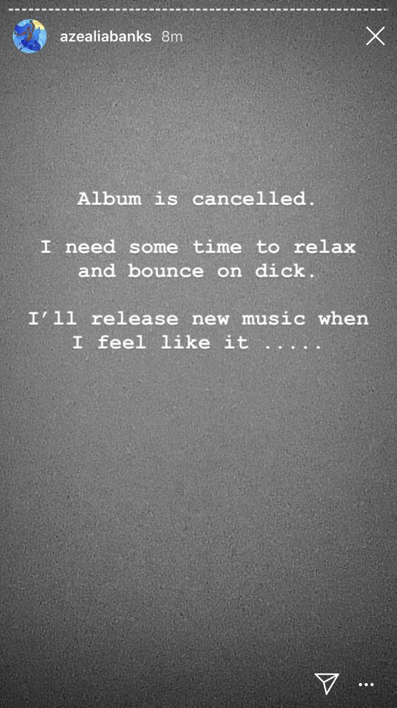 Азилия Бэнкс расплакалась на шоу и решила отменить альбом