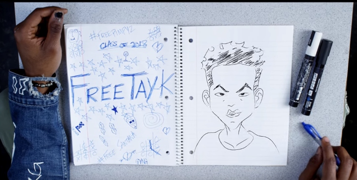Tay-K и хэштег в его поддержку #FREETAYK​Фото: кадр из клипа