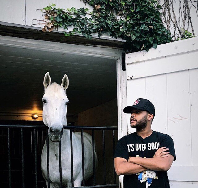 The Weeknd позирует в имении Хадид 