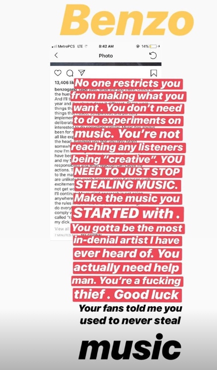 Пост Leavemealone в Instagram Stories