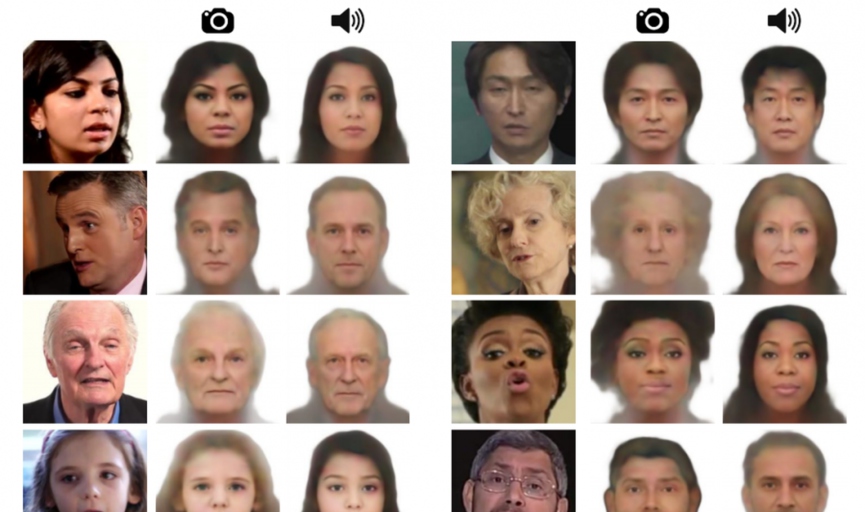 Скриншот с сайта ​speech2face.github.io