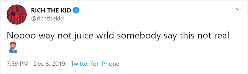 Дрейк, Холзи, Lil Nas X, Билли Айлиш и другие звёзды попрощались с Juice WRLD