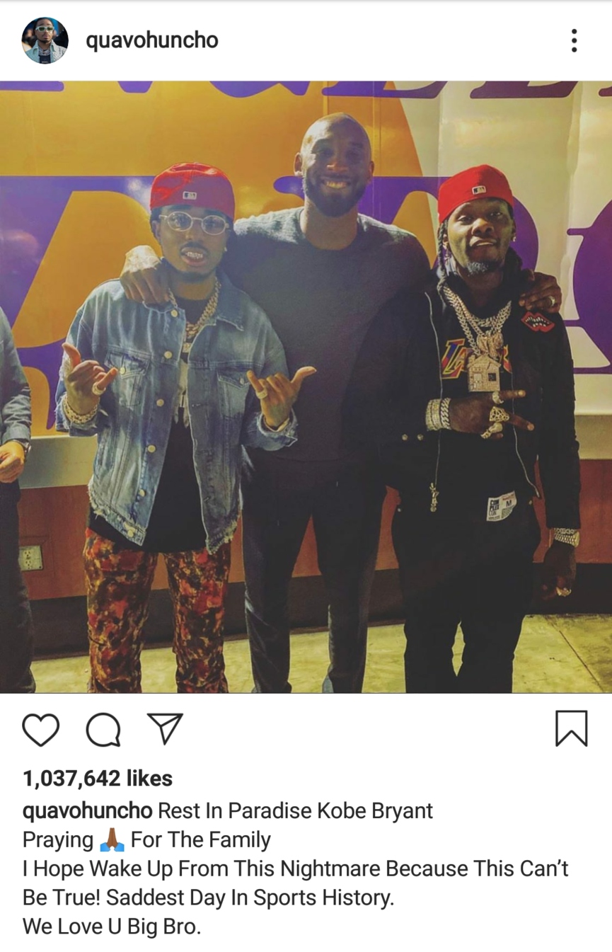 Дрейк, Тейлор Свифт, Канье Уэст, Feduk, Леван Горозия и другие звёзды попрощались с Коби Брайантом