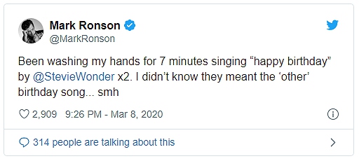 Скрин поста Марка РонсонаФото: Twitter