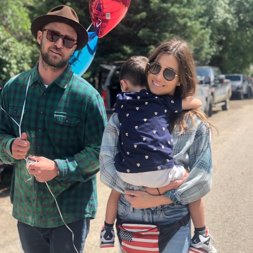 Джастин Тимберлейк, Джессика Бил и их сын Сайлас​Фото: Instagram