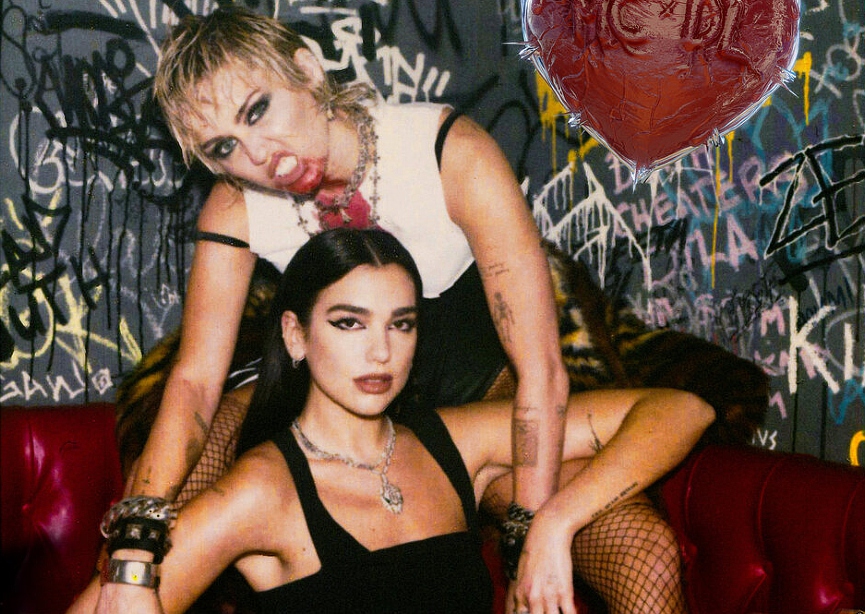 Майли Сайрус, Дуа Липа​Фото: обложка сингла