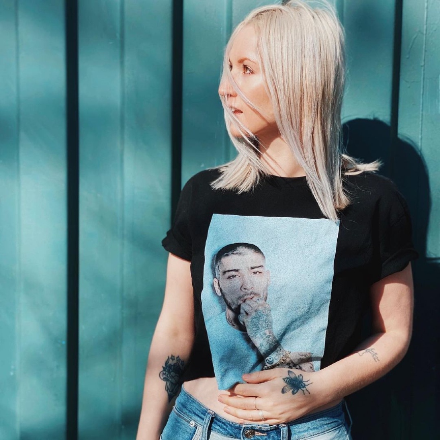 Ингрид Майклсон в футболке с изображением ЗейнаФото: Instagram