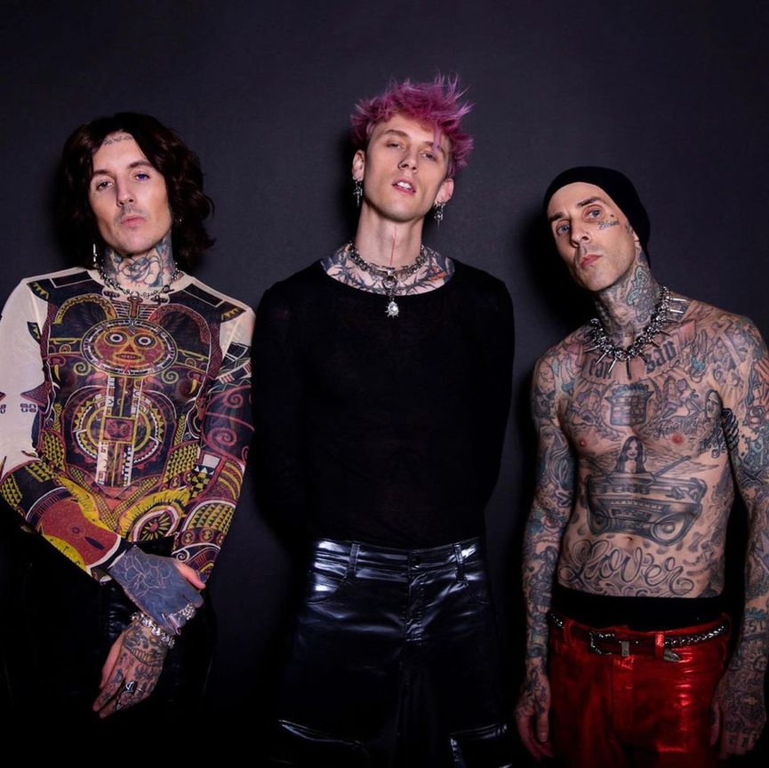 Оливер Сайкс, Machine Gun Kelly и Трэвис Баркер​Фото: соцсети