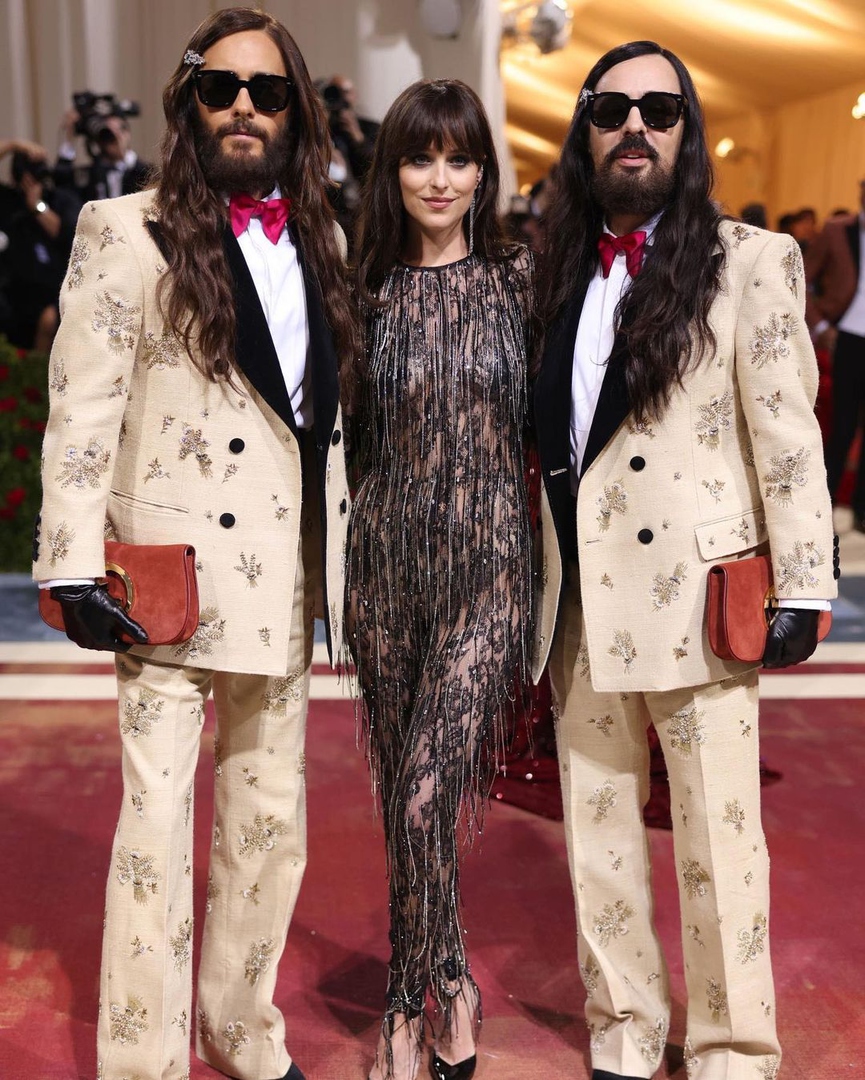 Джаред Лето, Дакота Джонсон и Алессандро Микеле​Фото: соцсети